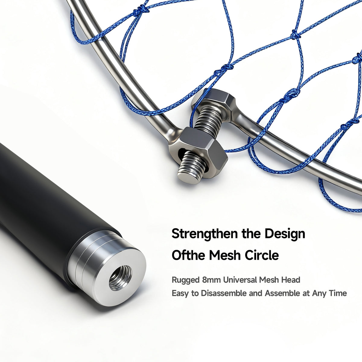 Battery Powered Carbon Fiber Landing Net with Extendable Handle