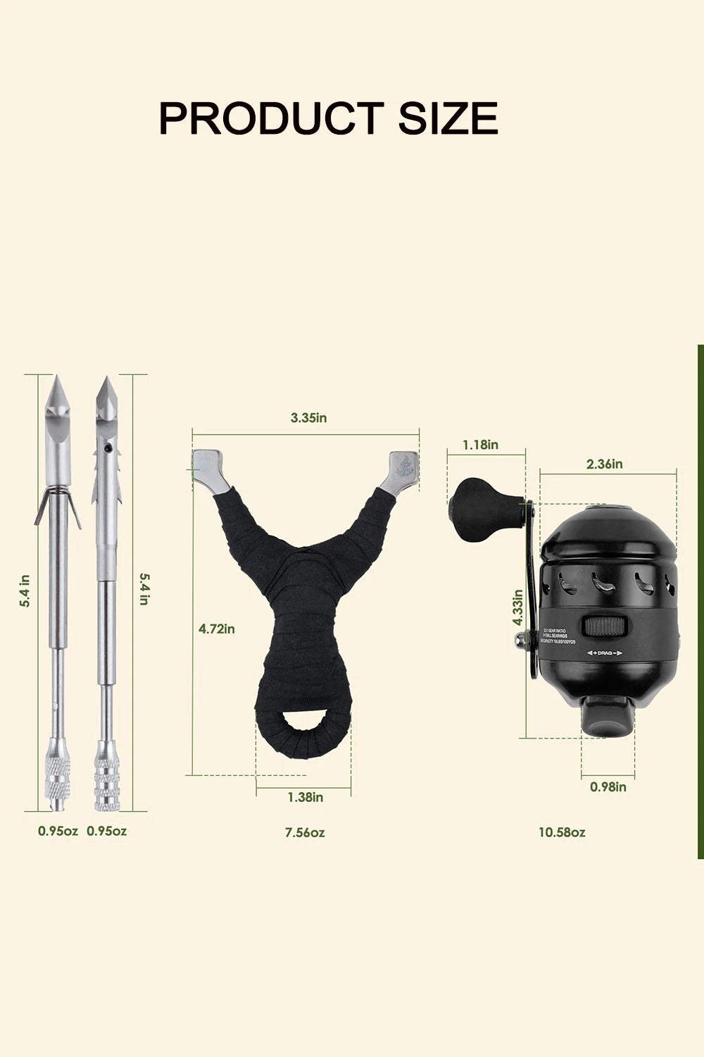 Stainless Steel Slingshot Set for Outdoor Fishing and Target Practice