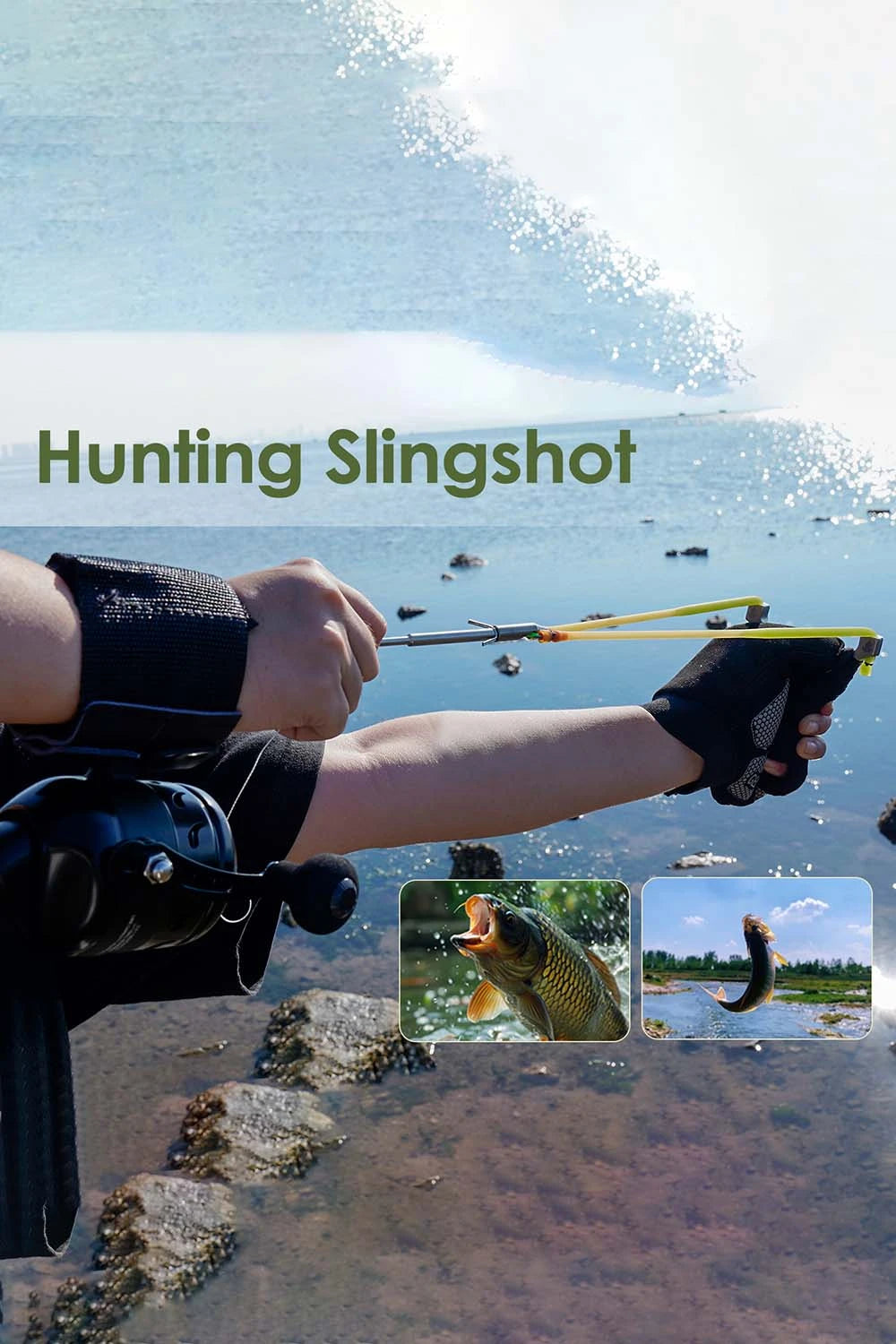 Stainless Steel Slingshot Set for Outdoor Fishing and Target Practice